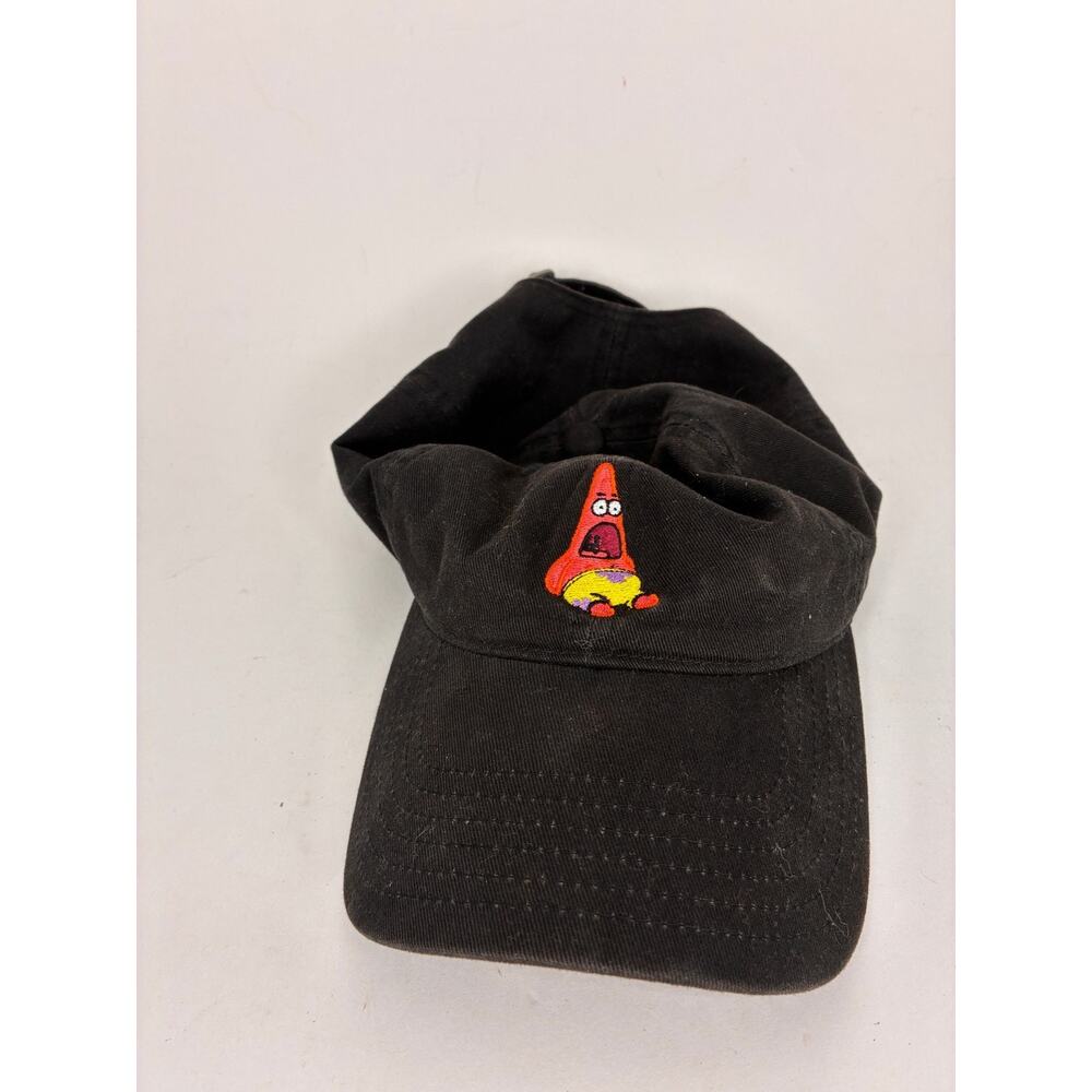 Patrick Star SpongeBob SquarePants Hat Adjust Strapback Black Embroidered